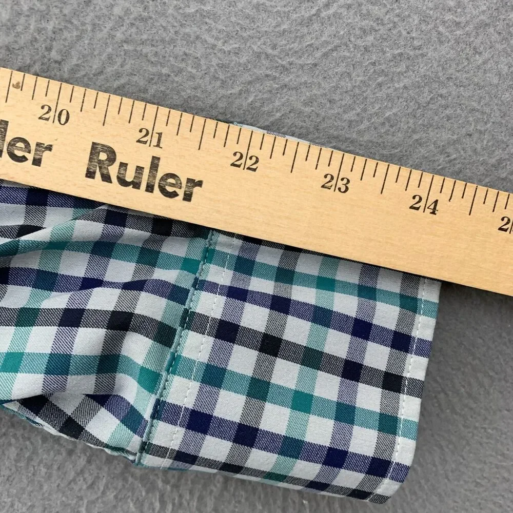 Bonobos Button Shirt Mens Large Slim Fit Stretch Gingham Plaid Long Sleeve